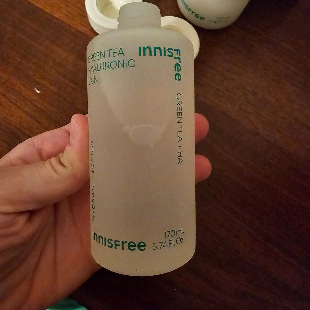 Innisfree Green Tea Hyaluronic Skin Care Set 170mL Toner & Lotion Duo New Sealed